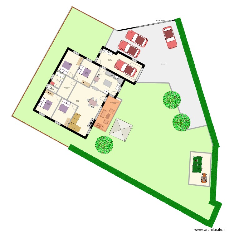 kaloustian. Plan de 14 pièces et 695 m2