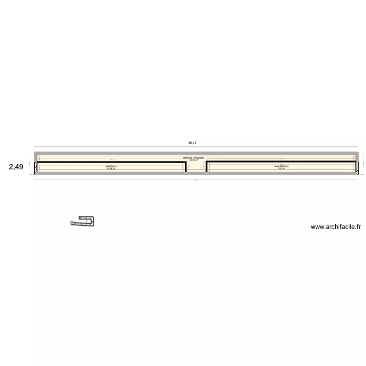 corniche sci montier. Plan de 