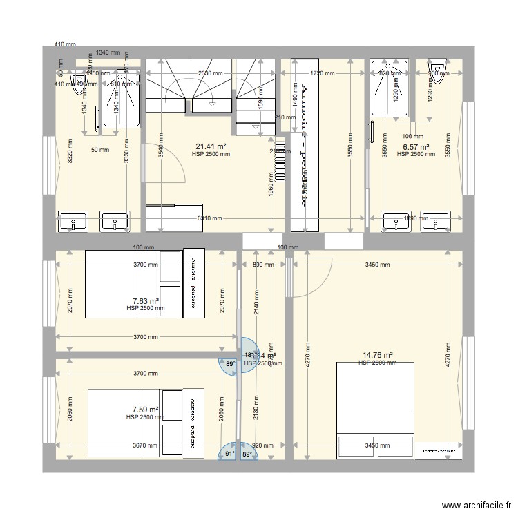 103 Etage 1 . Plan de 0 pièce et 0 m2