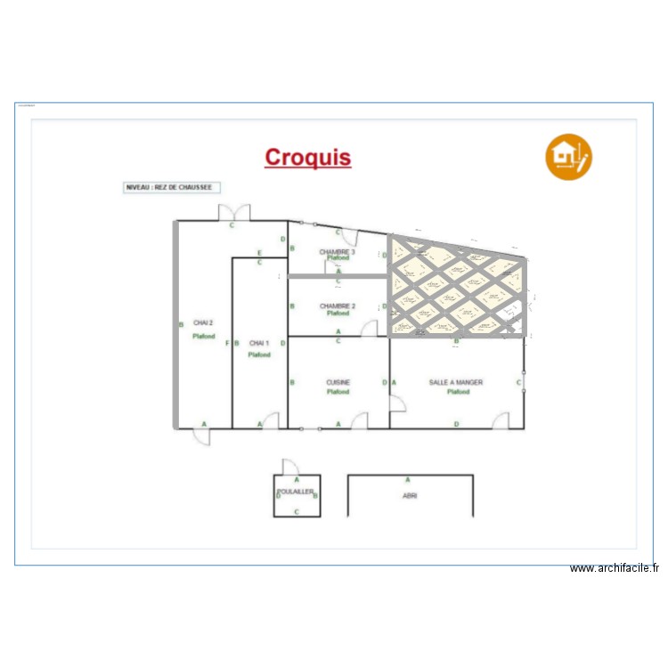 PLAN  ORIGINEL. Plan de 0 pièce et 0 m2