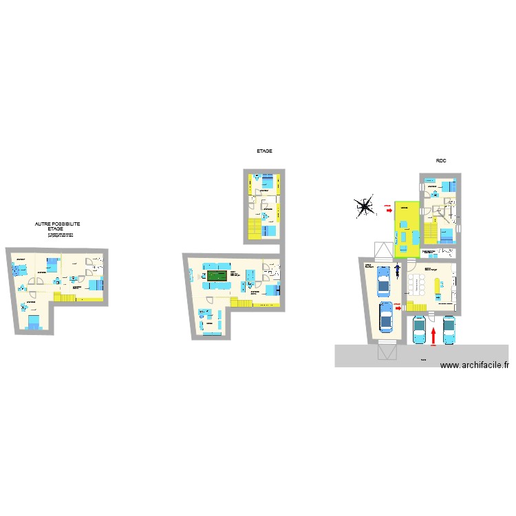 plan projet amenagé. Plan de 0 pièce et 0 m2