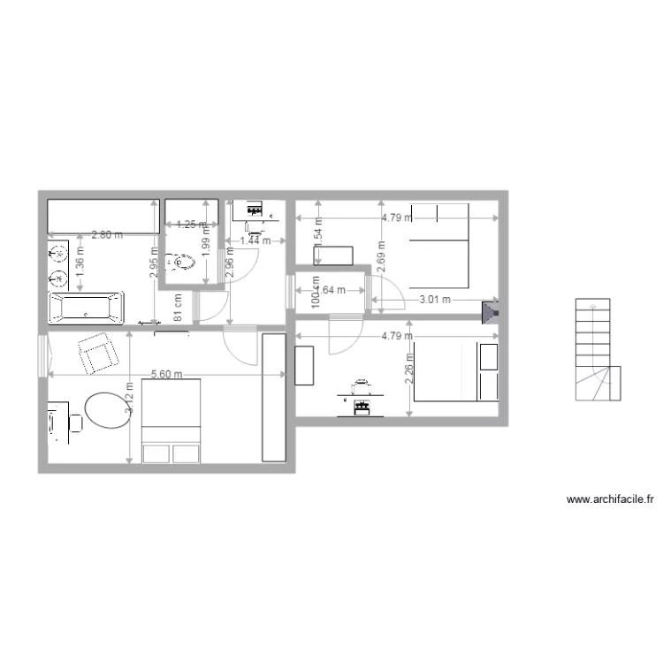 maison de campagne situation 1bis rectifi&eacute;. Plan de 