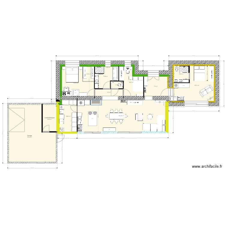 Plan intérieur V2. Plan de 0 pièce et 0 m2