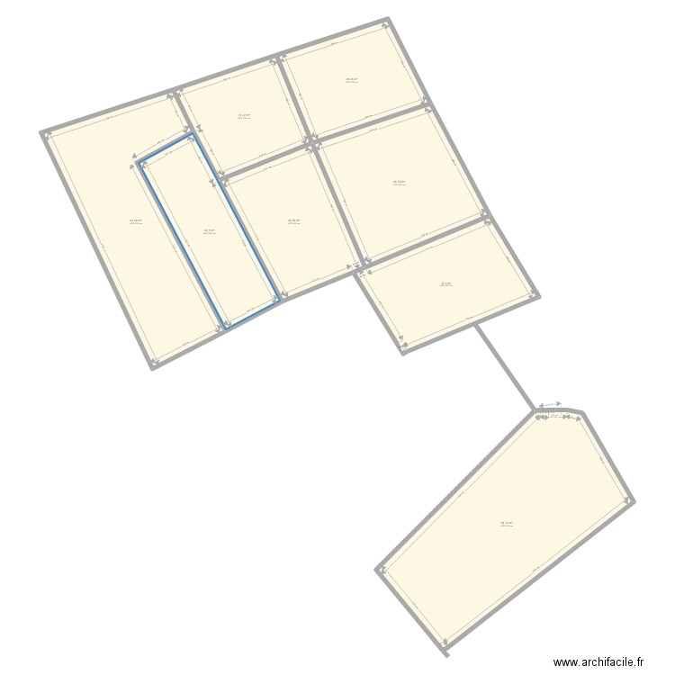 PLAN MAISON PUJOLS SUR CIRON 1. Plan de 8 pièces et 351 m2