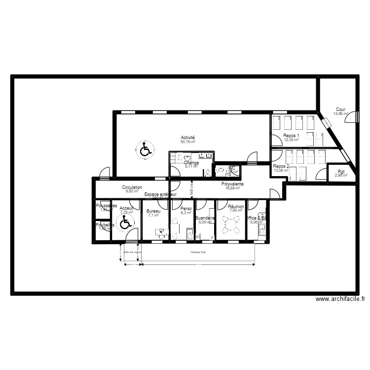 95 SARCELLES 106 Brossolette PROJET V ArL 030822 URBA. Plan de 18 pièces et 452 m2