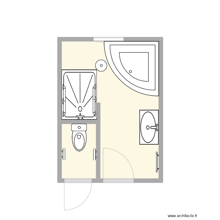 DUTERME. Plan de 2 pièces et 8 m2