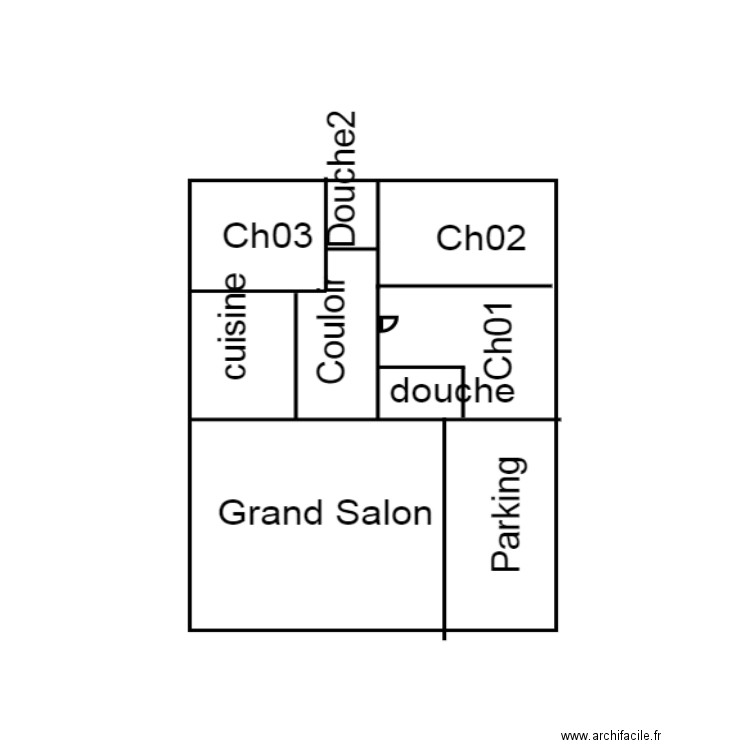 ESSAI DE PLAN. Plan de 0 pièce et 0 m2