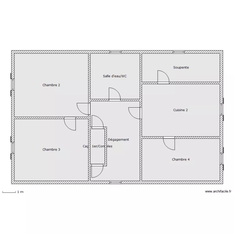 RAEHM 1er &eacute;tage. Plan de 