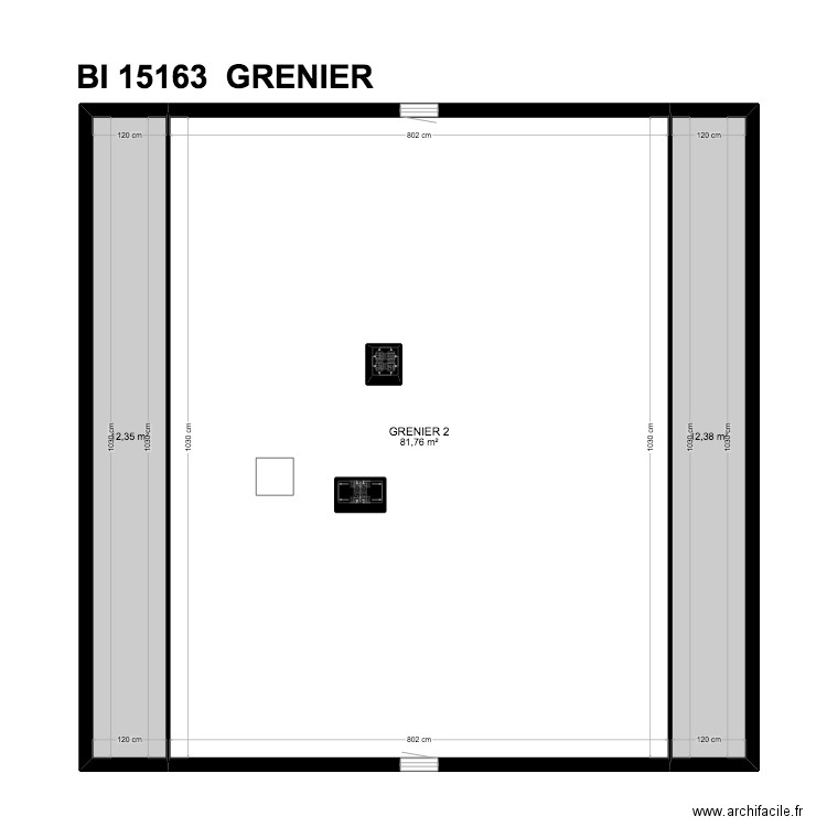 BI 15163. Plan de 38 pièces et 470 m2