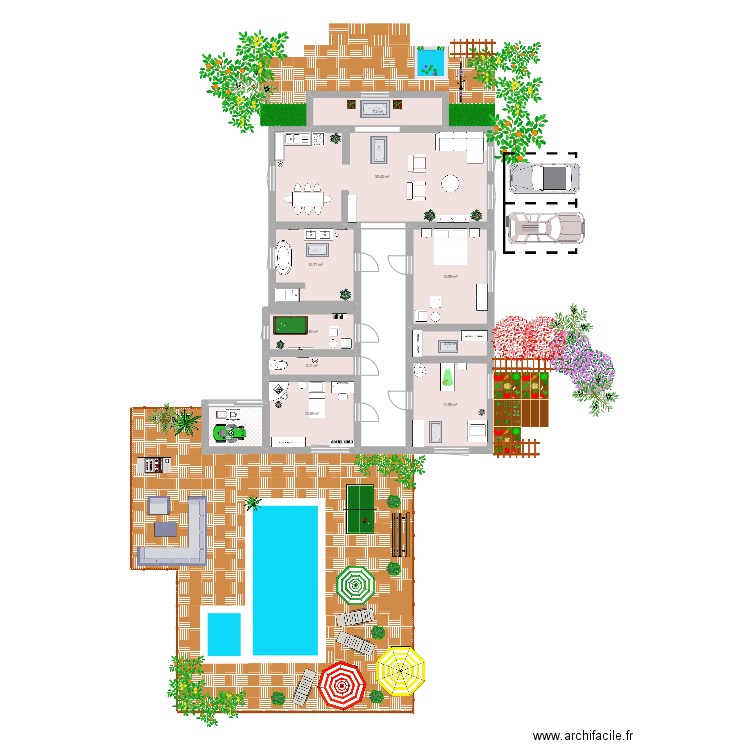 Maison jolie 2. Plan de 10 pièces et 106 m2