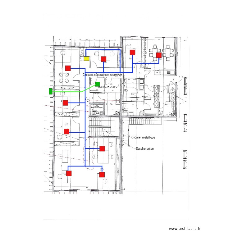 CALLAC  réseaux clims RDC. Plan de 0 pièce et 0 m2