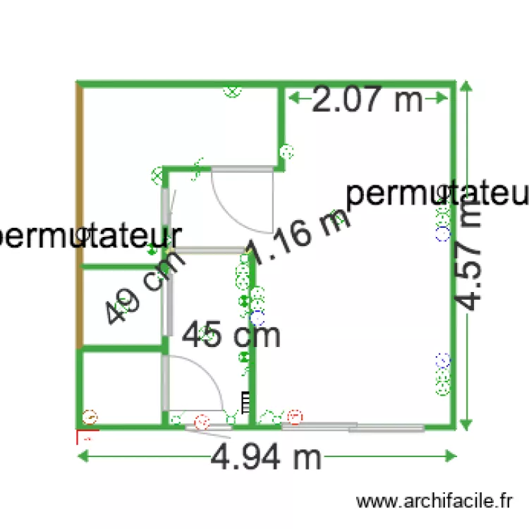Bas Appareillage &eacute;lectrique. Plan de 