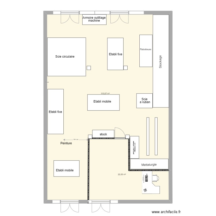 atelier eric. Plan de 0 pièce et 0 m2