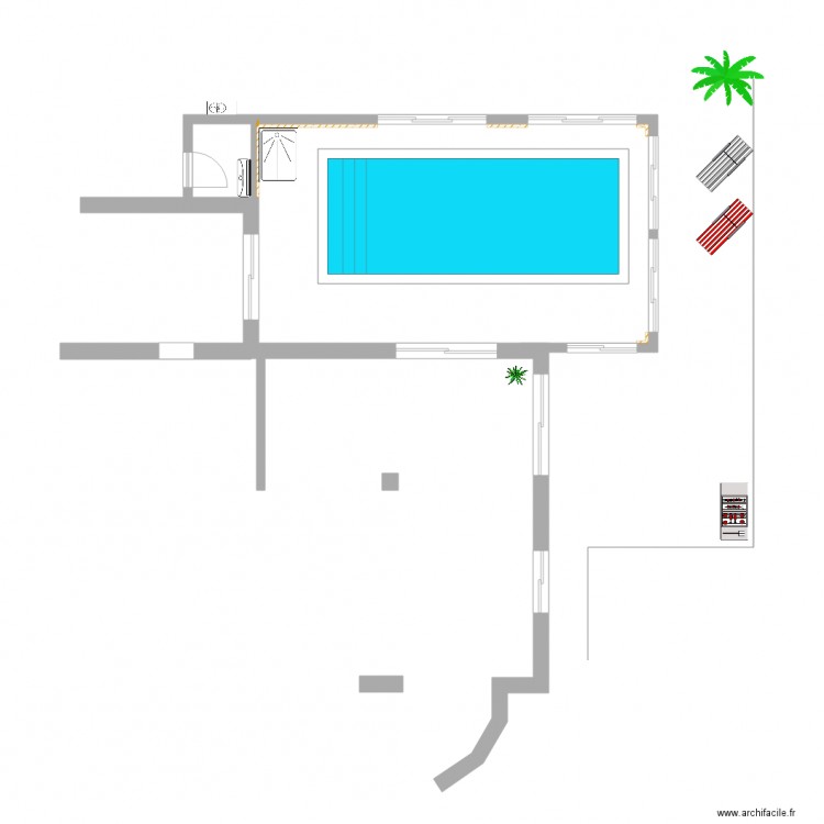 piscine 7x3. Plan de 0 pièce et 0 m2