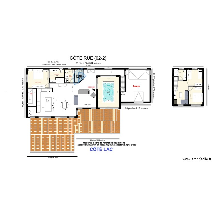 Chalet premier plancher + plein garage (02-2). Plan de 9 pièces et 98 m2