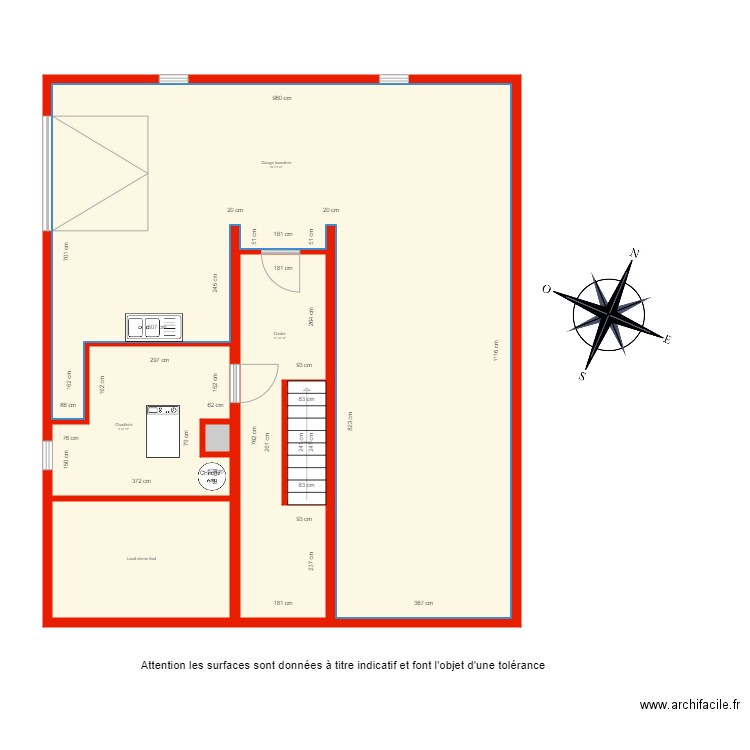 BI 3822 Sous sol côté. Plan de 0 pièce et 0 m2