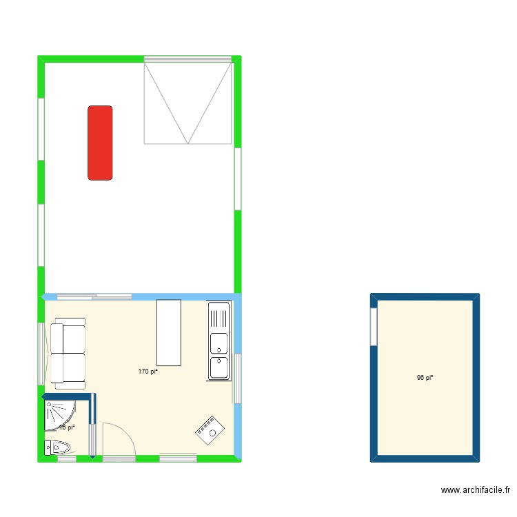 cabane rdc. Plan de 0 pièce et 0 m2
