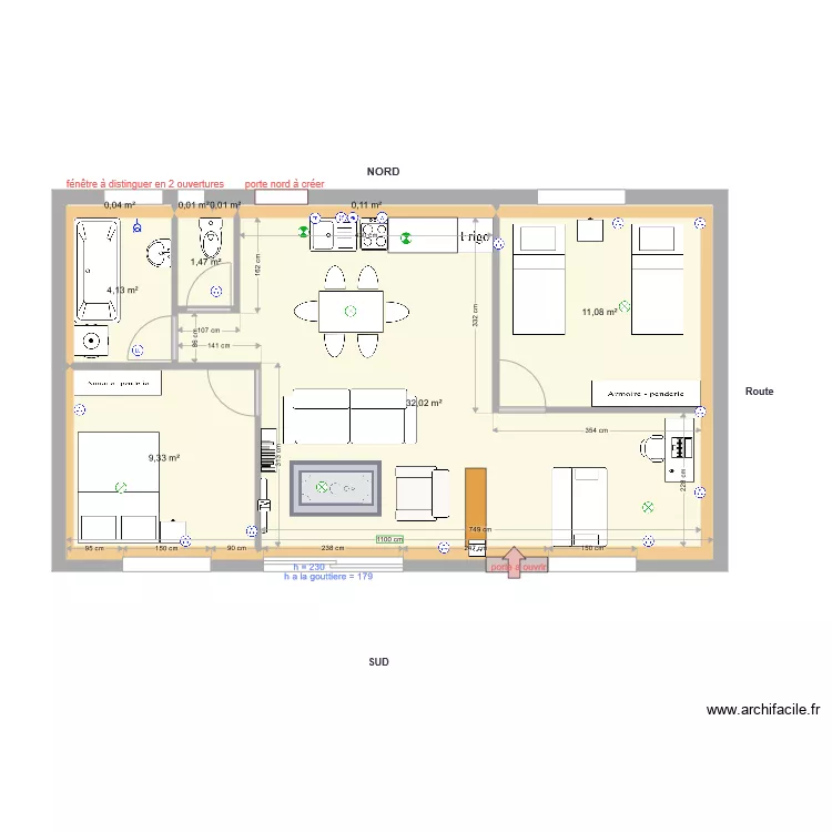 Ecurie RDC Pinceloup Option8. Plan de 