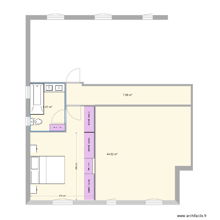 suite parentale 2   15 mai 18. Plan de 0 pièce et 0 m2