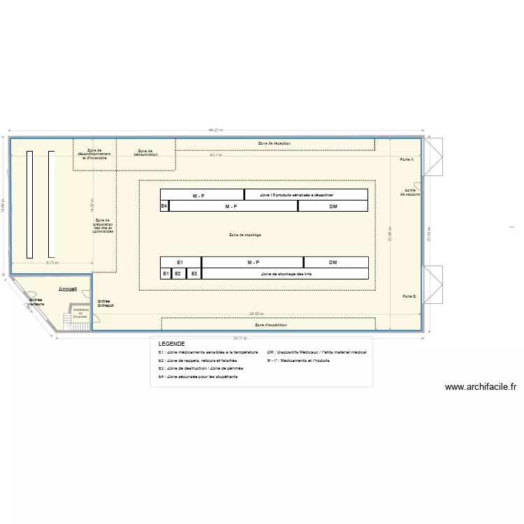 PLAN annot&eacute; TULIPE. Plan de 