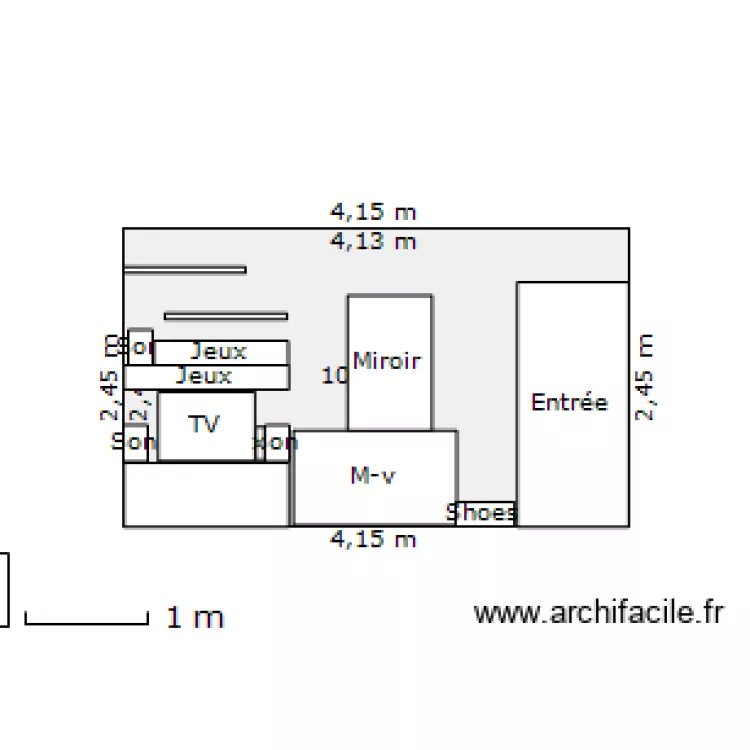 Mur télé. Plan de Mur télé. Plan de
