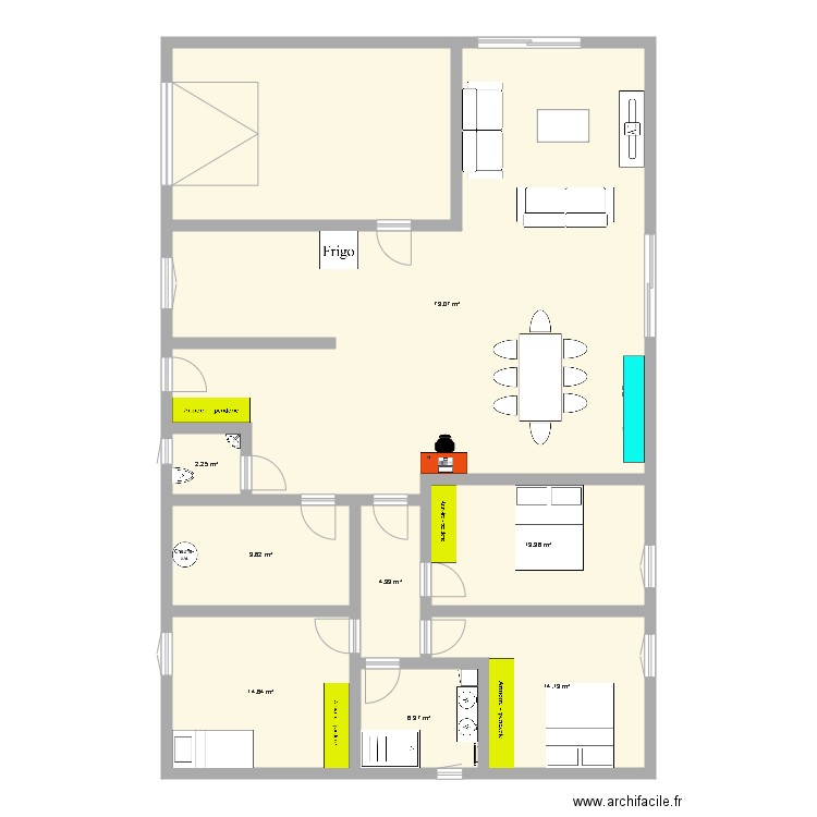 plan maison v1. Plan de 0 pièce et 0 m2