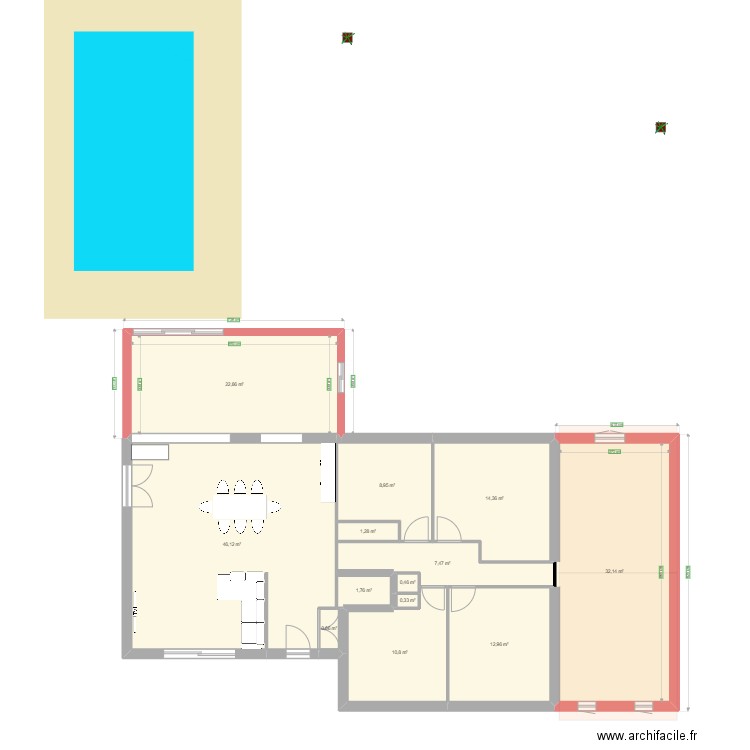 NUBLAT ARCHI. Plan de 13 pièces et 160 m2