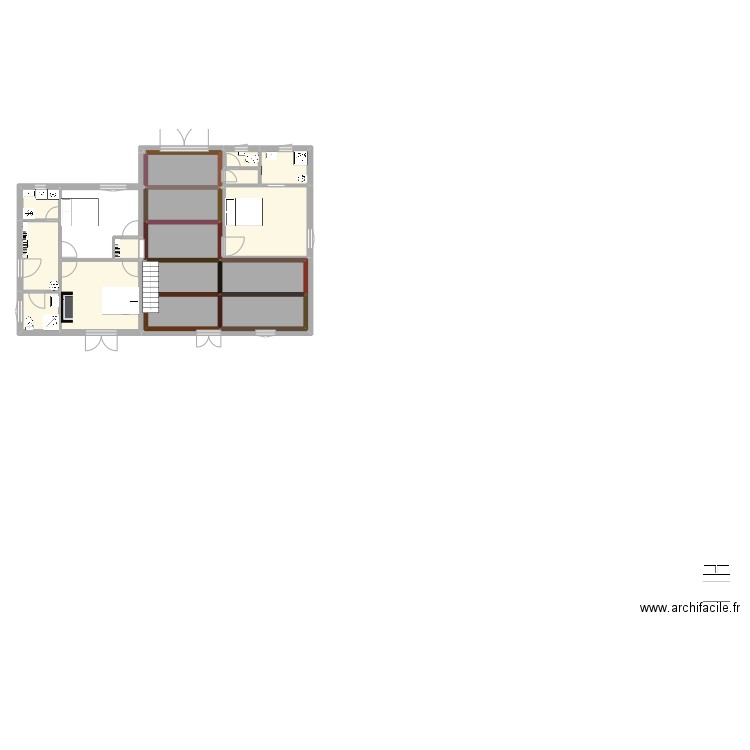 Lit et Mixe RDC sol. Plan de 17 pièces et 92 m2