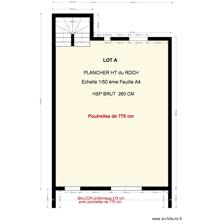  LOT A PLANCHER HauT du 1er Etage 26 06 2019. Plan de 0 pièce et 0 m2