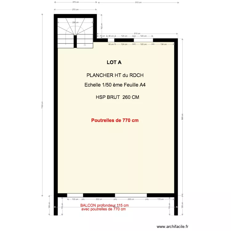  LOT A PLANCHER HauT du 1er Etage 26 06 2019. Plan de 