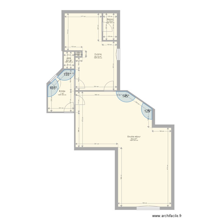 plan sebbak M0211843. Plan de 6 pièces et 89 m2