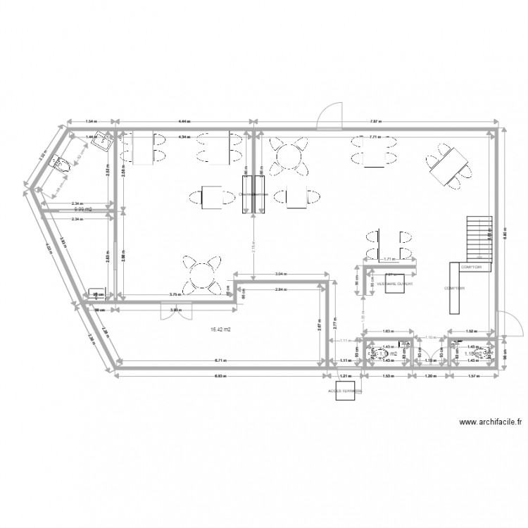 PLAN PROJET AUBERGE DE LA CROIX VERTE NEUNG. Plan de 0 pièce et 0 m2