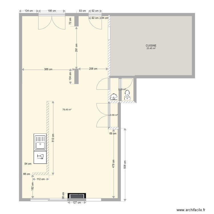 La Bise Implantation. Plan de 0 pièce et 0 m2