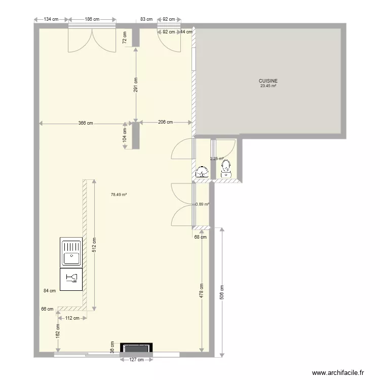 La Bise Implantation. Plan de 0 pièce et 0 m2