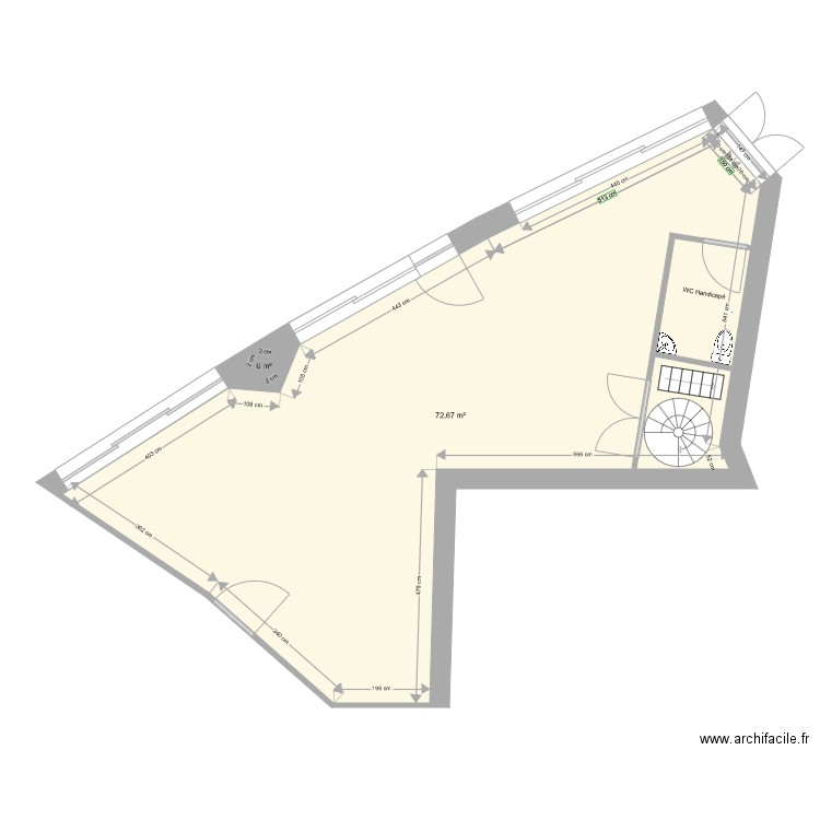 CH03160 RDC AVANT TRAVAUX 3. Plan de 0 pièce et 0 m2