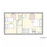 Etage annexe avec meubles et lits s&eacute;par&eacute;s