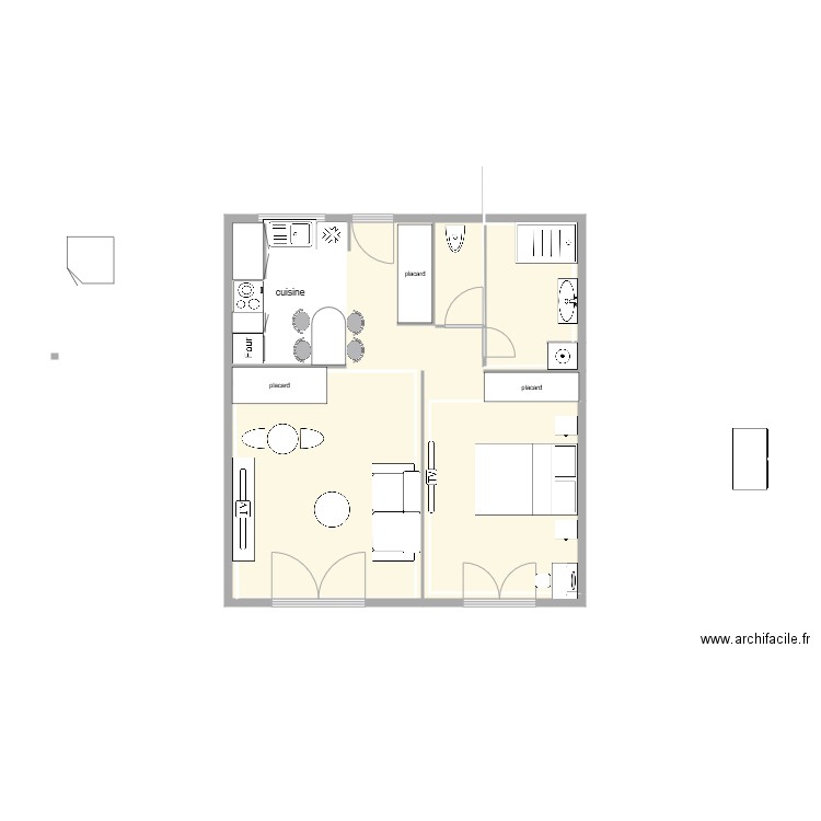 appart modif. Plan de 0 pièce et 0 m2