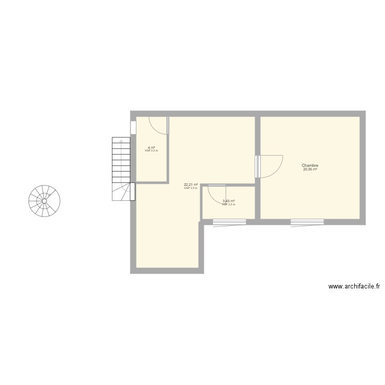 Holland00. Plan de 4 pièces et 50 m2