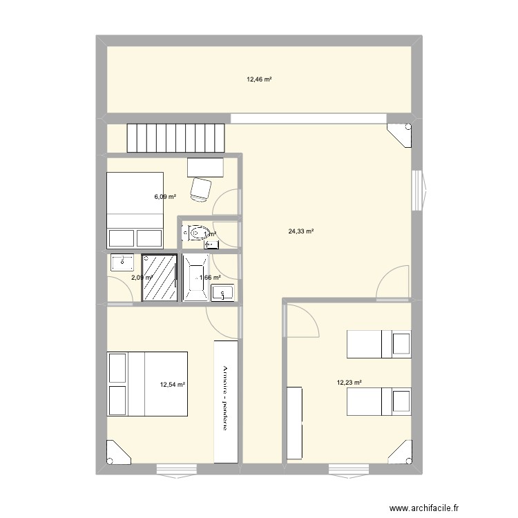 TOC 2. Plan de 8 pièces et 72 m2