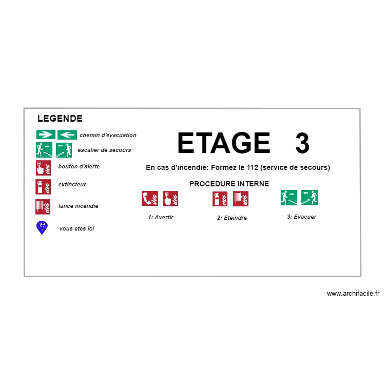 etage 3. Plan de 