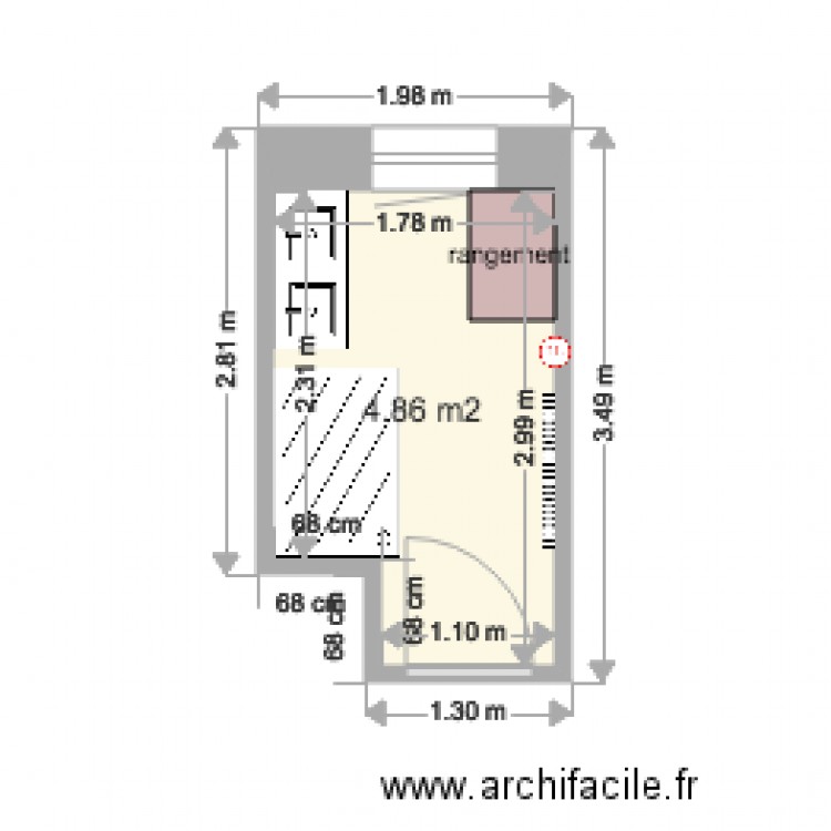 SDB CORNET projet. Plan de 0 pièce et 0 m2