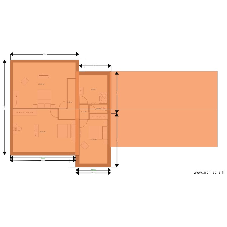 3 plan étage . Plan de 0 pièce et 0 m2