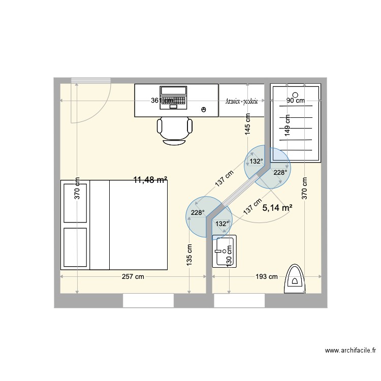 chambre 103. Plan de 0 pièce et 0 m2