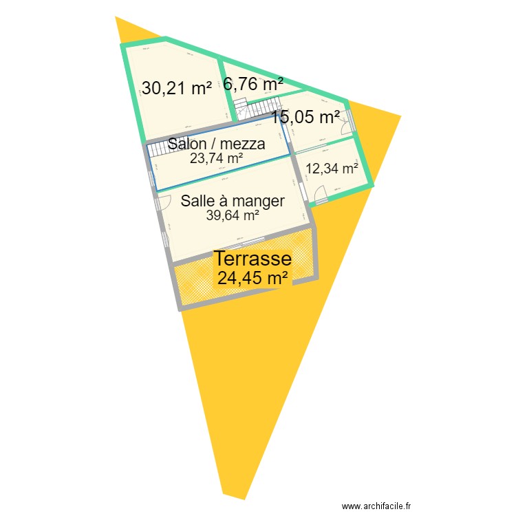 montyon2. Plan de 13 pièces et 217 m2