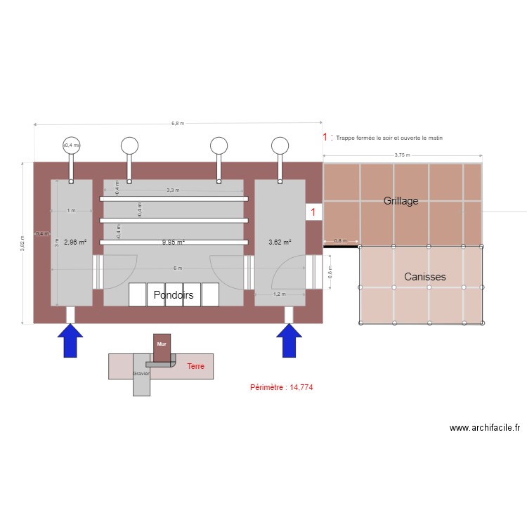 Poulailler 2. Plan de 0 pièce et 0 m2