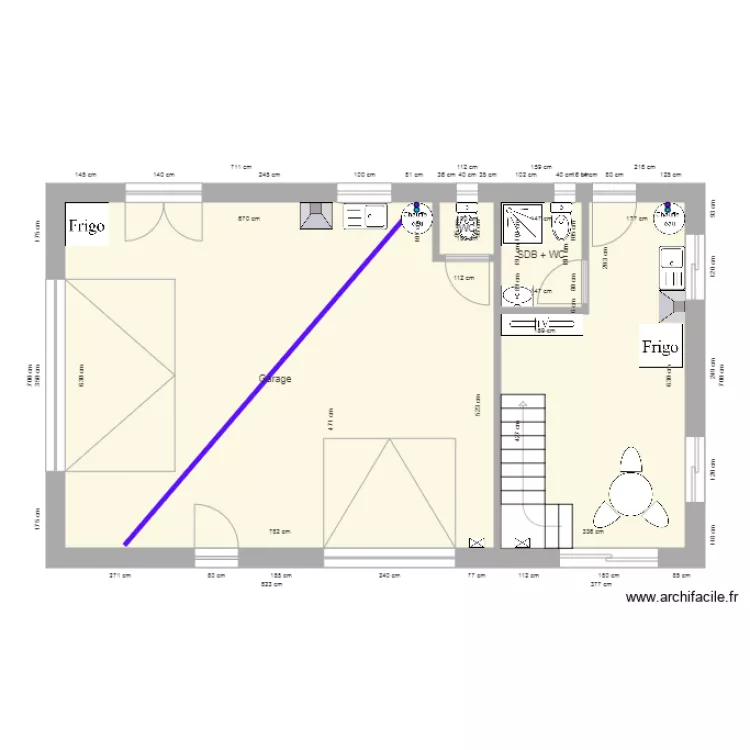 Plomberie  Arriv&eacute;e eau. Plan de 