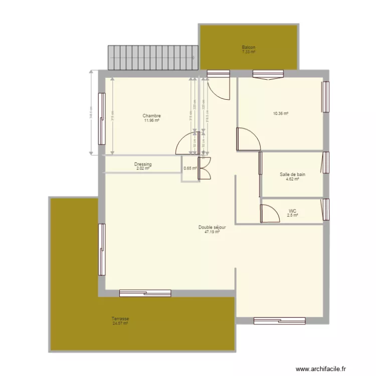 plan r&eacute;el. Plan de 