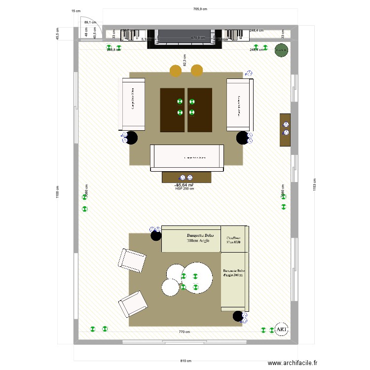 Salon - La Remondiere. Plan de 0 pièce et 0 m2