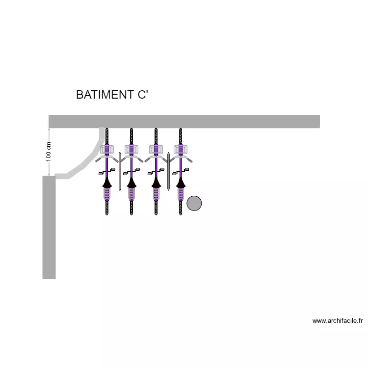 8) BAT C' - MENIMUR . Plan de 