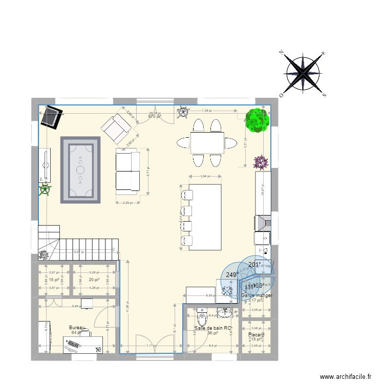 maison peribonka concept 3 boreal albany 30x35. Plan de 7 pièces et 78 m2